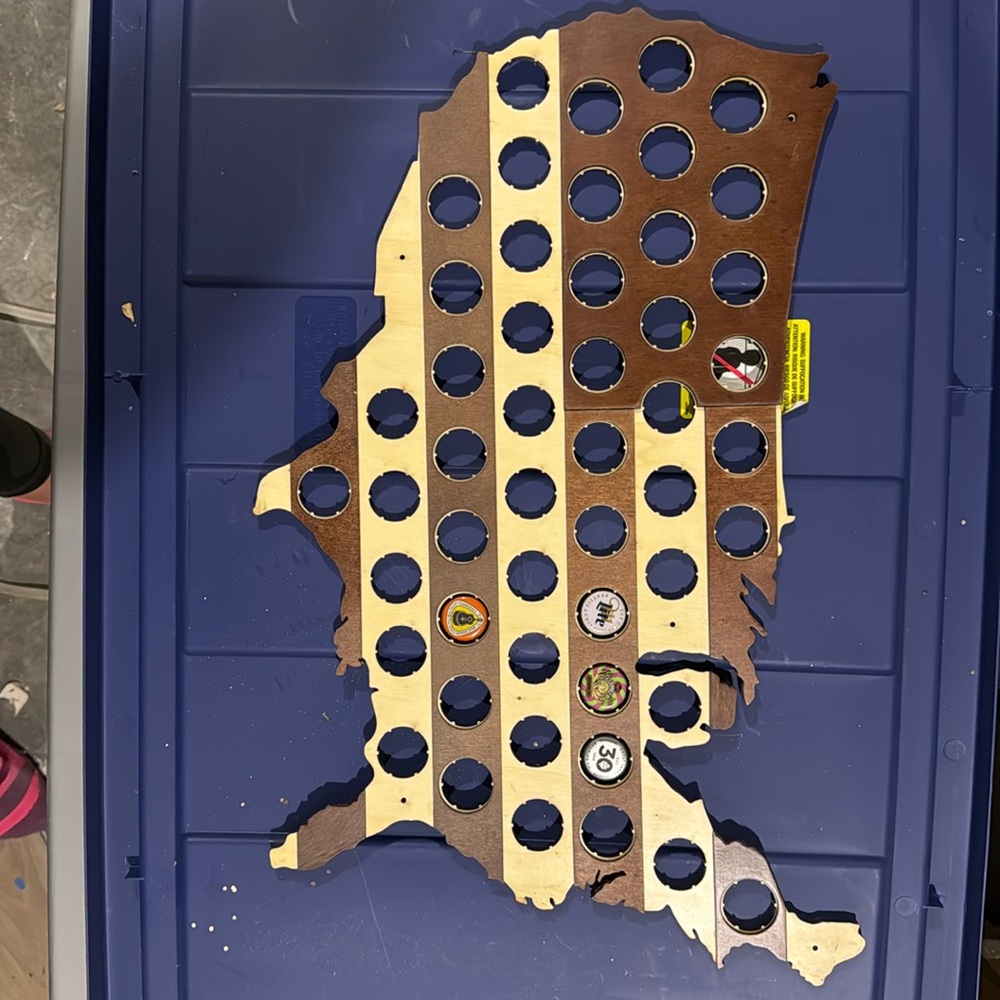 American Flag Bottle Cap Collector